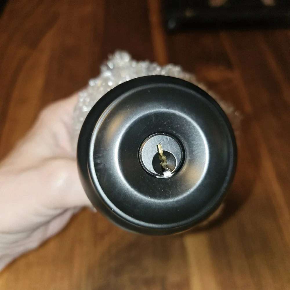 CML Hardware Matte Black Keyed Entry Door Knob for Entrance, Exterior and Int...